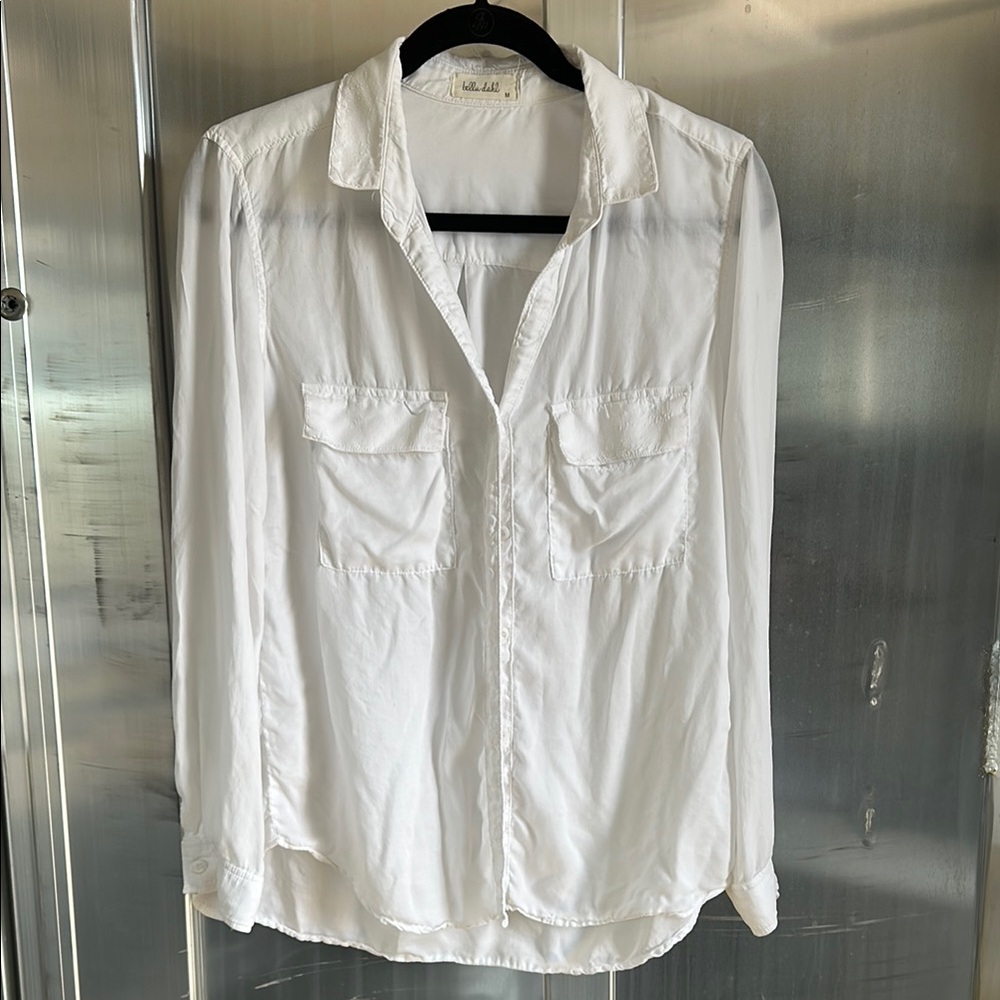 Bella Dahl White Button-Up Shirt